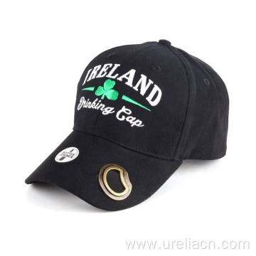 Cotton baseball cap with bottle opener